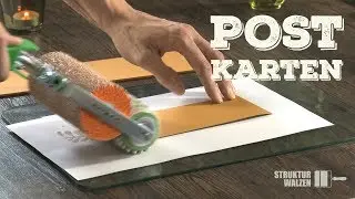 Kreative Postkarten selbst gestalten // How-To DIY Anleitung // strukturwalzen.de