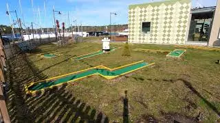 Green Screen Background mini golf courses in a sunny Sweden/Chroma Key Backgrounds
