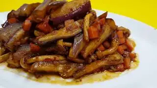 Spicy Eggplants with Shimeji Mushroom ● Homemade Recipe [Simple & Easy]
