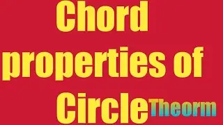 Chord properties of Circle     Best method of circle⭕  Theorm math circle chapter