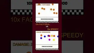 10 Factorial VS 10 Speedy!#ball #simulation #Satisfying #bouncingball #fyp #number