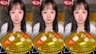 Immersive passion fruit eating and fruit soaking