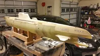 9ft long German Type XXI submarine model