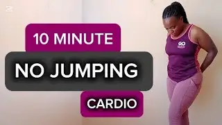 10 MIN NO JUMPING CARDIO | All Standing Fat Burn Workout.