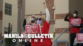 LA nurses treating COVID 19 patients protest to demand N95 masks