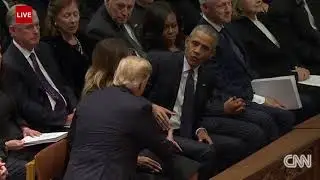 The Clintons Snub President Trump at Bush Funeral