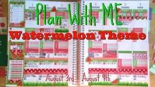 Plan with Me #4 // August 3 - 9 // Watermelon Theme