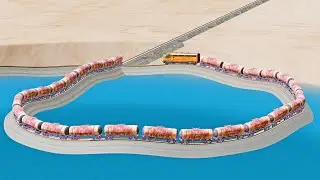 Uneven Rail Tracks vs Trains - Beamng Drive