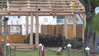 Seminole Tiki Hut Construction 3