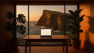 Chillout Work Music | Deep Ocean Focus | Relaxing Study Ambience with Waves & Minimalist Design