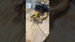 Recessing the table base. Have you tried doing this? #woodworking #liveedgetable #diningtable