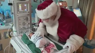 Santa visits NICU at Ascension Sacred Heart Emerald Coast