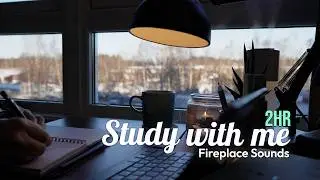 2-HOUR Study With Me ❄️ Winter Day | No Music | Pomodoro 50/10