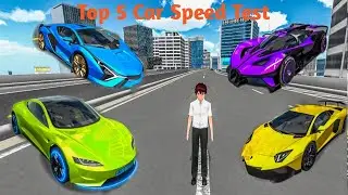Top 5  Car Speed Reacing Test in 3D driving class 2025&ndash;3D driving class gameplay video #cardriving