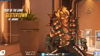 POTG! AQUAMARINE INSANE JUNKRAT GAMEPLAY! OVERWATCH SEASON 25 TOP 500 GAMEPLAY