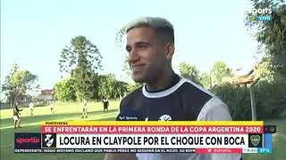 La alegr&iacute;a del plantel de Claypole ante la noticia del duelo ante Boca por Copa Argentina
