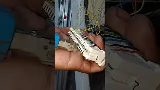 100 pairs cable installing in krone box, Telephone cable