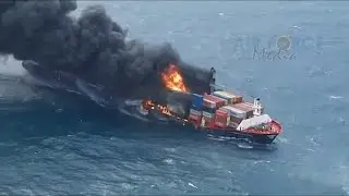 Container ship engulfed in flames off Sri Lanka coast | AFP