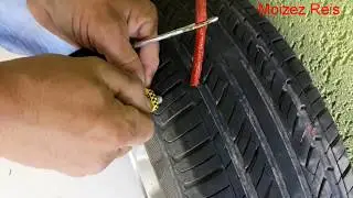 Como remendar pneu com macarr&atilde;o sem camera na garagem gastando pouco