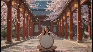 Zen Temple Music Under Cherry Blossoms 🌸 | Relaxing Asian Instrumental for Meditation & Sleep