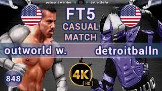 UMK3 - 🇺🇸 outworld warrior vs detroitballn 🇺🇸 FT5 / 4K 60 FPS #umk3 #team99hits #t99h #fightcade