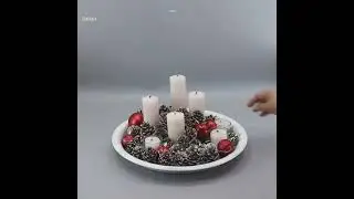 Christmas Candle Decorations Ideas - DIY Pine Cone Christmas Candles_R
