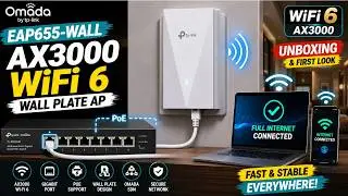 EAP655-Wall AX3000 WiFi 6 Wall Plate Access Point Unboxing