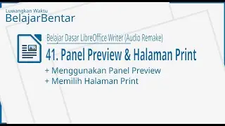 Belajar LibreOffice Writer Tingkat Dasar 41 - Panel Preview dan Halaman Print