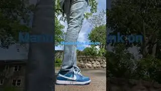 Marina blue dunk on feet