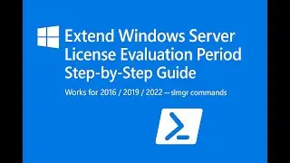 Windows Server 2022 Extend the Evaluation Windows server License Evaluation period.