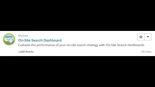 On Site Search Dashboard&nbsp;[Salesforce Trailhead Answers]