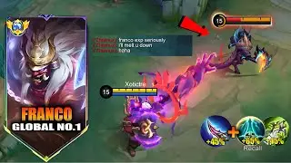 THIS FRANCO DAMAGE BUILD IS BROKEN 🥶 ( one hook delete ) FRANCO EXP LANE FULL DAMAGE BUILD ~ MLBB