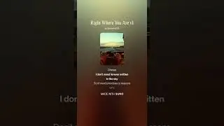 Right  Where You are  v1 full song