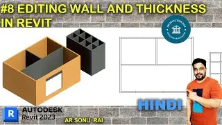 #8 Editing Wall and thickness in Revit I Revit 2023 tutorials for beginners