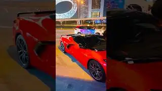 Stunning Orange Corvette in Dubai Night 🏎️🔥 | Supercar Sphere