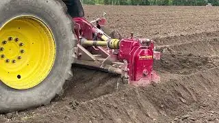 Potato planting 2022. SCANSTONE bedtiller, 4 Webber and 6 star destoner. Dewulf ms2000 planter