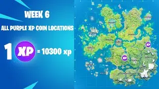 All Week 6 Purple Xp Coin Locations! Fortnite Week 6 Xp Coins - Fortnite Chapter 2 Season 3