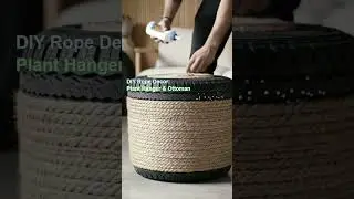 DIY Rope Decor: Plant Hanger & Ottoman