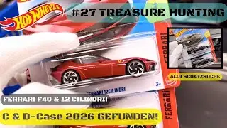 Hot Wheels C & D-CASE 2026 GEFUNDEN 🖤 Ferrari F40 Treasure Hunting im ALDI 🏴&zwj;☠️