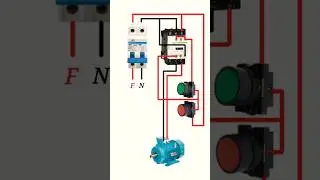Single phase motor connection with magnetic Contactor & MCB wiring diagram#shorts #viral #shortvideo