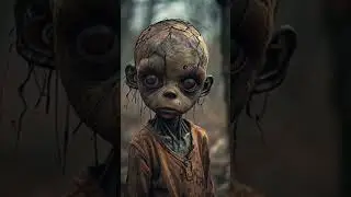 In the heart of the forgotten woods, a strange child stares into the silence #jungle #ghost #haunted