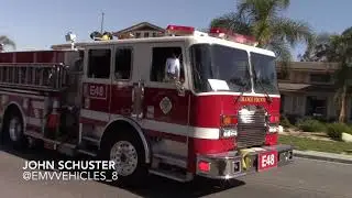 OCFA Engine 48 (Reserve) and Truck 64 Responding