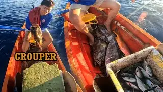 Ang laki, Grouper agad, night spearfishing at pamamasol 😲