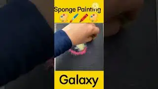 Sponge Galaxy Painting #shorts