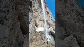 Sangan waterfall with a height of 60 meters #nature #shorts #waterfall