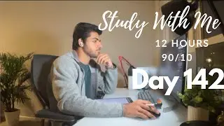 12 Hour Live Study With Me|Medical Student|90/10 Pomodoro 🍅| Rain Sounds🌧️|Day 142