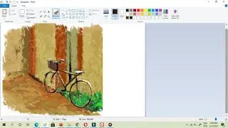 Rush Drawing and Painting Bicycle in Ms Paint