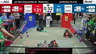 Michigan State Championships SE-Woodie Flowers-Qualifier Match 22-Lake Orion FTC Hydra Dragons 23623
