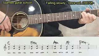 #Falling slowly-Glen Hansard & Marketa Irglova- C key 8beats arpeggio & strum.