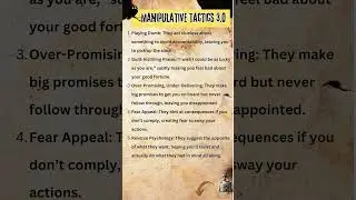 5 DEADLY Manipulation Tactics 3.0!